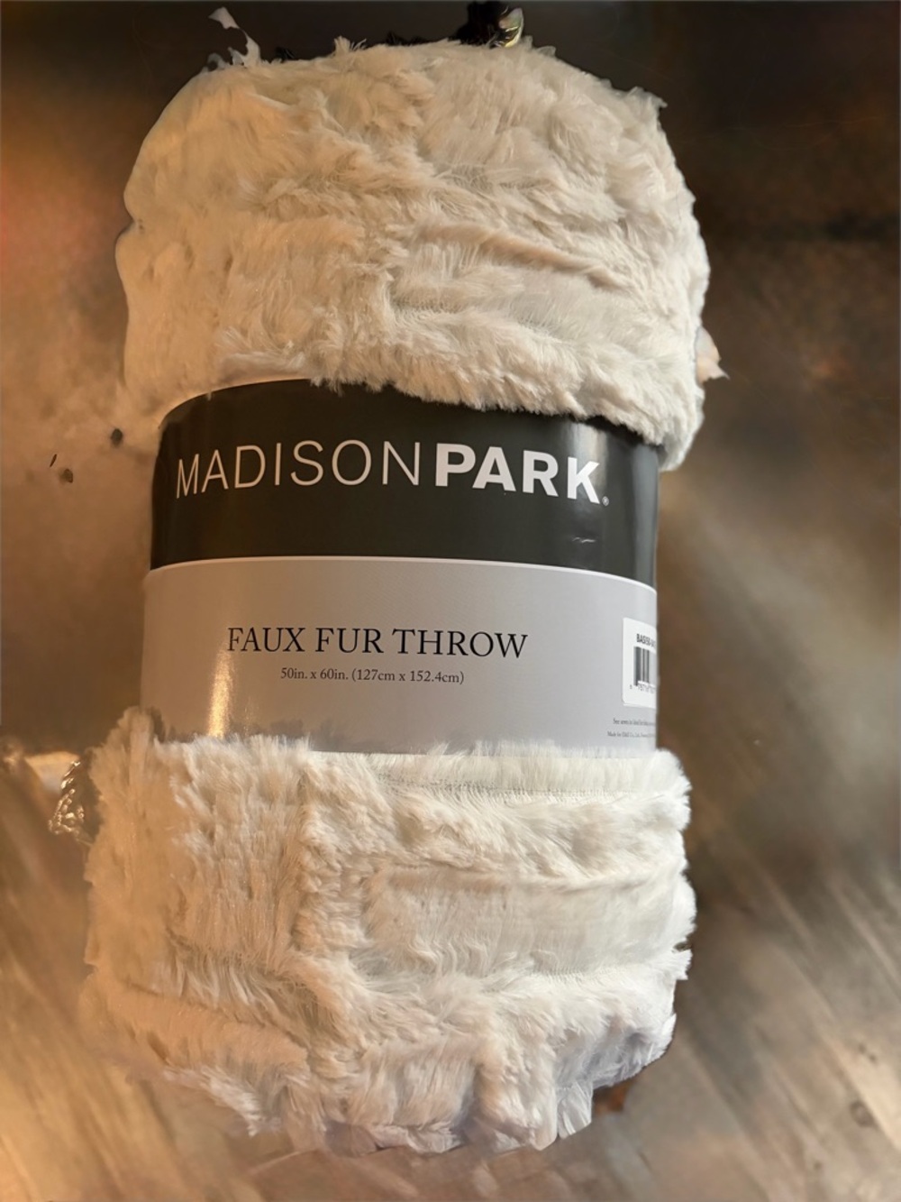 Madison Park Plush Faux Fur Throw - Ivory